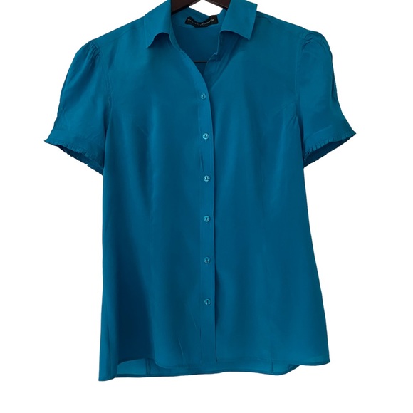 Marciano Green-Blue/Turquoise Buttoned-down Blouse - Size M - Picture 1 of 8